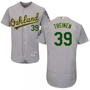 Oakland Athletics #39 Blake Treinen Grey Flexbase Authentic Collection Stitched Baseball Jersey