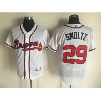 Men's Atlanta Braves #29 John Smoltz Retired White 2016 Flexbase Majestic Baseball Jersey