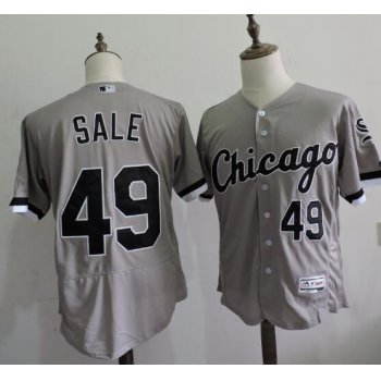 Men's Chicago White Sox #49 Chris Sale Gray Road 2016 Flexbase Majestic Baseball Jersey