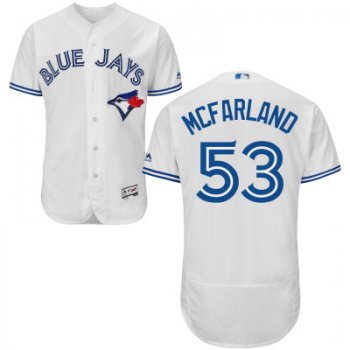 Men's Toronto Blue Jays #53 Blake McFarland White Home 2016 Flexbase Majestic Baseball Jersey