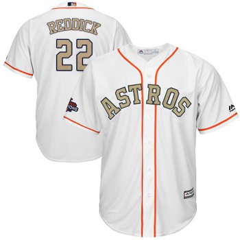 Houston Astros #22 Josh Reddick White 2018 Gold Program Cool Base Stitched MLB Jersey