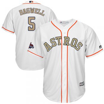 Houston Astros #5 Jeff Bagwell White 2018 Gold Program Cool Base Stitched MLB Jersey