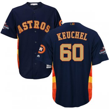 Men's Houston Astros #60 Dallas Keuchel Navy Blue 2018 Gold Program Cool Base Stitched MLB Jersey