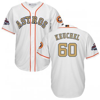 Men's Houston Astros #60 Dallas Keuchel White 2018 Gold Program Cool Base Stitched MLB Jersey