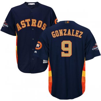 Men's Houston Astros #9 Marwin Gonzalez Navy Blue 2018 Gold Program Cool Base Stitched MLB Jersey