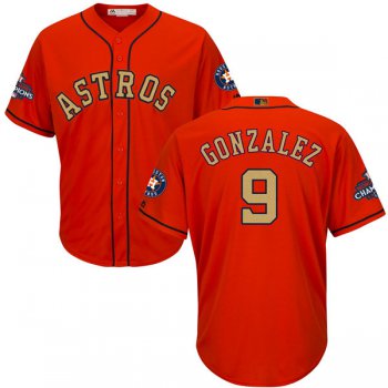 Men's Houston Astros #9 Marwin Gonzalez Orange 2018 Gold Program Cool Base Stitched MLB Jersey