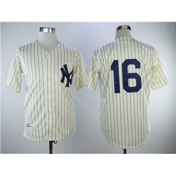 Mitchell And Ness 1939 New York Yankees #16 Cream Throwback Stitched MLB Jersey