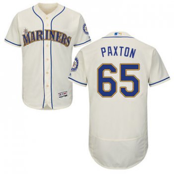Seattle Mariners #65 James Paxton Cream Flexbase Authentic Collection Stitched Baseball Jersey