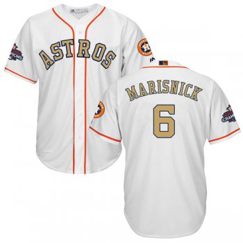 Men's Houston Astros #6 Jake Marisnick White 2018 Gold Program Cool Base Stitched MLB Jersey
