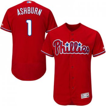 Philadelphia Phillies #1 Richie Ashburn Red Flexbase Authentic Collection Stitched MLB Jersey