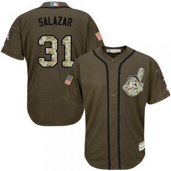 Cleveland Indians #31 Danny Salazar Green Salute to Service Stitched MLB Jersey