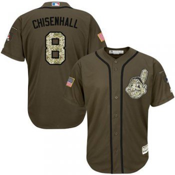 Cleveland Indians #8 Lonnie Chisenhall Green Salute to Service Stitched MLB Jersey