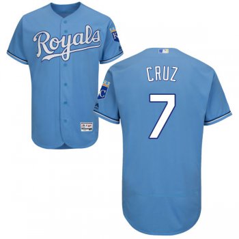 Men's Kansas City Royals #7 Tony Cruz Majestic Light Blue 2016 Flexbase Authentic Collection Jersey