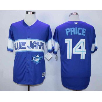 Men's Toronto Blue Jays #14 David Price Blue New Cool Base Jersey