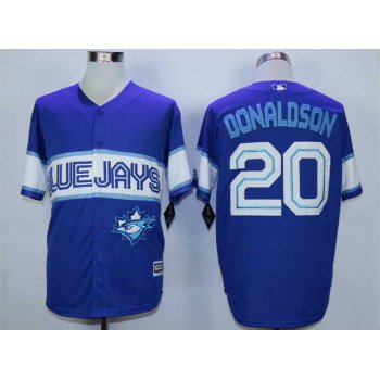 Men's Toronto Blue Jays #20 Josh Donaldson Blue New Cool Base Jersey