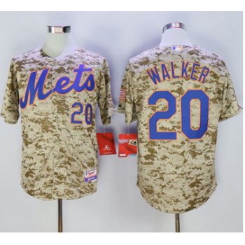 Mets #20 Neil Walker Camo Alternate Cool Base Stitched MLB Jersey