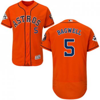 Men's Houston Astros #5 Jeff Bagwell Orange Flexbase Authentic Collection 2017 World Series Bound Stitched MLB Jersey