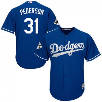 Men's Los Angeles Dodgers #31 Joc Pederson Blue New Cool Base 2017 World Series Bound Stitched MLB Jersey