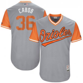 Men's Baltimore Orioles Caleb Joseph Cabob Majestic Gray 2017 Players Weekend Authentic Jersey