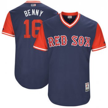 Men's Boston Red Sox Andrew Benintendi Benny Majestic Navy 2017 Players Weekend Authentic Jersey