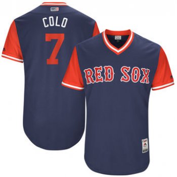 Men's Boston Red Sox Christian Vazquez Colo Majestic Navy 2017 Players Weekend Authentic Jersey