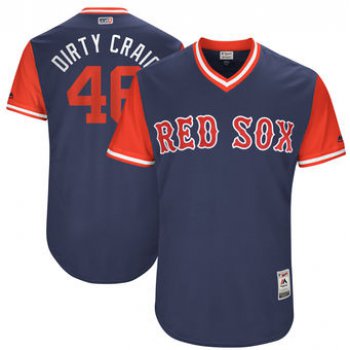 Men's Boston Red Sox Craig Kimbrel Dirty Craig Majestic Navy 2017 Players Weekend Authentic Jersey