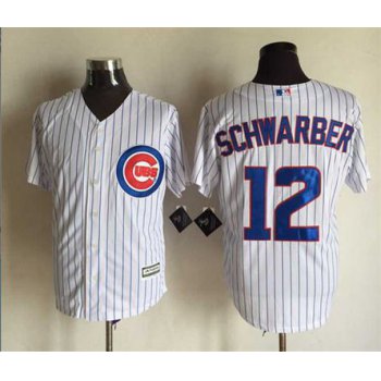 Men's Chicago Cubs #12 Kyle Schwarber Home White 2015 MLB Cool Base Jersey