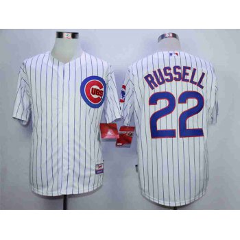 Men's Chicago Cubs #22 Addison Russell White Cool Base Jersey