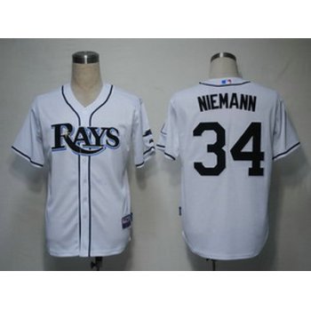 MLB Jerseys Tampa Bay Rays 34 Niemann White Cool Base