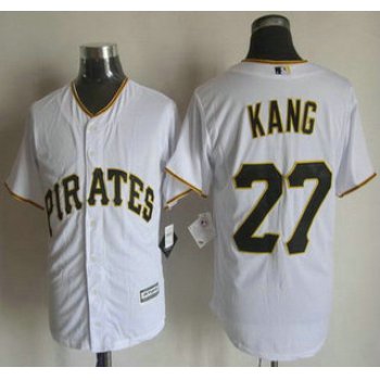 Men's Pittsburgh Pirates #27 Jung-ho Kang Home White 2015 MLB Cool Base Jersey