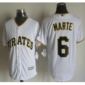 Men's Pittsburgh Pirates #6 Starling Marte Home White 2015 MLB Cool Base Jersey