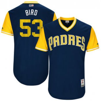 Men's San Diego Padres Christian Friedrich Bird Majestic Navy 2017 Players Weekend Authentic Jersey
