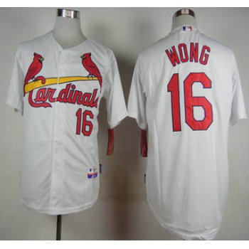 Men's St. Louis Cardinals #16 Kolten Wong White Jersey