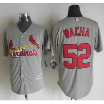 Men's St. Louis Cardinals #52 Michael Wacha Away Gray 2015 MLB Cool Base Jersey
