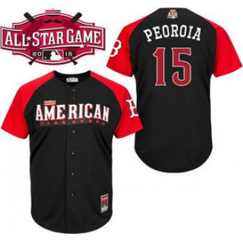 American League Boston Red Sox #15 Dustin Pedroia Black 2015 All-Star Game Player Jersey