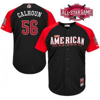 American League LA Angels Of Anaheim #56 Kole Calhoun Black 2015 All-Star Game Player Jersey