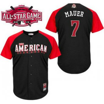 American League Minnesota Twins #7 Joe Mauer Black 2015 All-Star Game Player Jersey