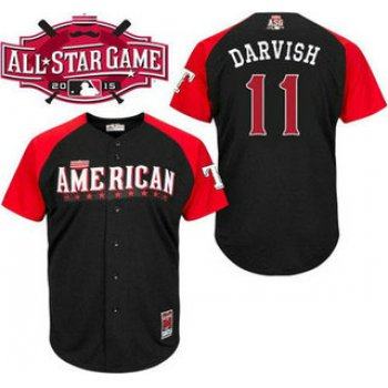 American League Texas Rangers #11 Yu Darvish Black 2015 All-Star Game Player Jersey