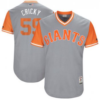 Men's San Francisco Giants Kyle Crick Cricky Majestic Gray 2017 Players Weekend Authentic Jersey