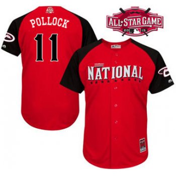 National League Arizona Diamondbacks #11 A. J. Pollock 2015 MLB All-Star Red Jersey
