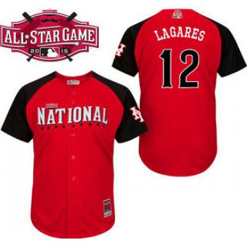 National League New York Mets #12 Juan Lagares Red 2015 All-Star Game Player Jersey