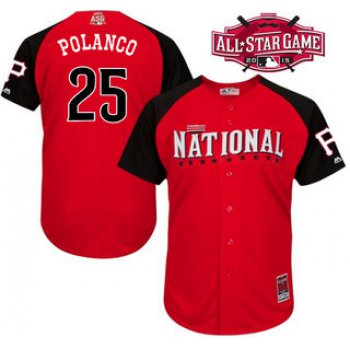 National League Pittsburgh Pirates #25 Gregory Polanco Red 2015 All-Star Game Player Jersey