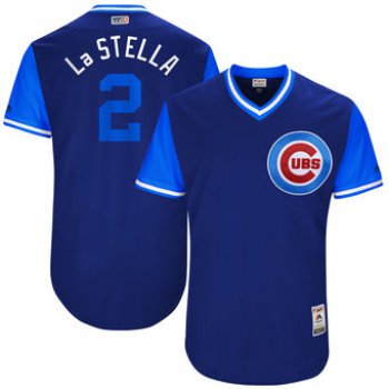 Men's Chicago Cubs Tommy La Stella La Stella Majestic Royal 2017 Players Weekend Authentic Jersey