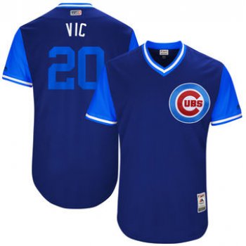 Men's Chicago Cubs Victor Caratini Vic Majestic Royal 2017 Players Weekend Authentic Jersey