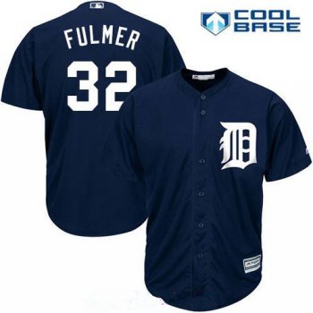 Men's Detroit Tigers #32 Michael Fulmer Navy Blue Alternate Stitched MLB Majestic Cool Base Jersey
