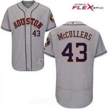 Men's Houston Astros #43 Lance McCullers Jr. Gray Road Stitched MLB Majestic Flex Base Jersey