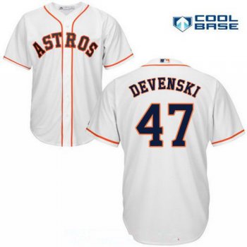 Men's Houston Astros #47 Chris Devenski White Home Stitched MLB Majestic Cool Base Jersey