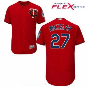 Men's Minnesota Twins #27 Brandon Kintzler Scarlet Red Stitched MLB Majestic Flex Base Jersey
