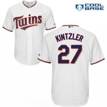 Men's Minnesota Twins #27 Brandon Kintzler White Stitched MLB Majestic Cool Base Jersey