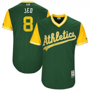 Men's Oakland Athletics Jed Lowrie Jed Majestic Green 2017 Players Weekend Authentic Jersey